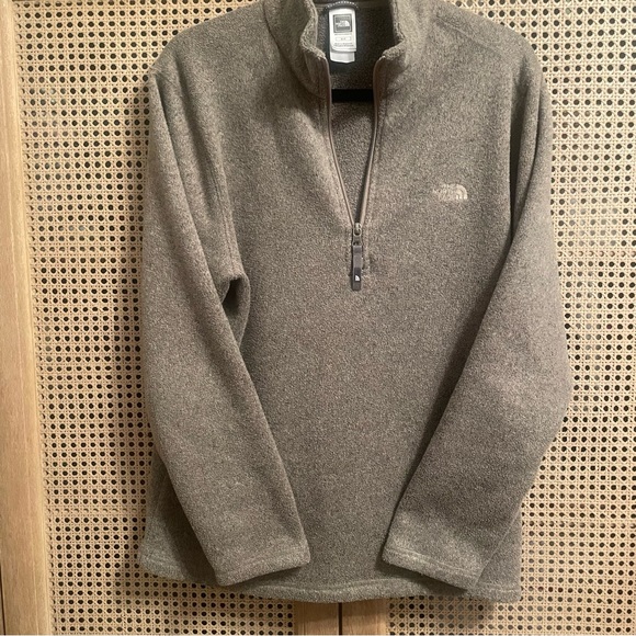 The North Face Tan 1/4 Zip Micro Fleece Pullover Jacket Men's Size M - Picture 5 of 11